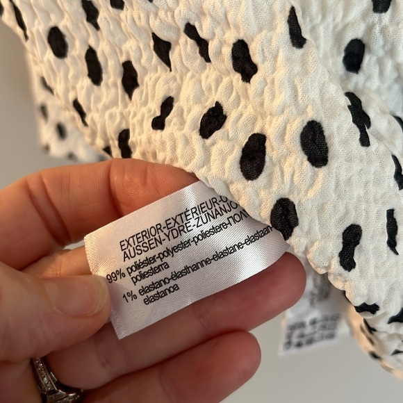 Zara Mini Dress, White with Black dots small - Picture 3 of 7